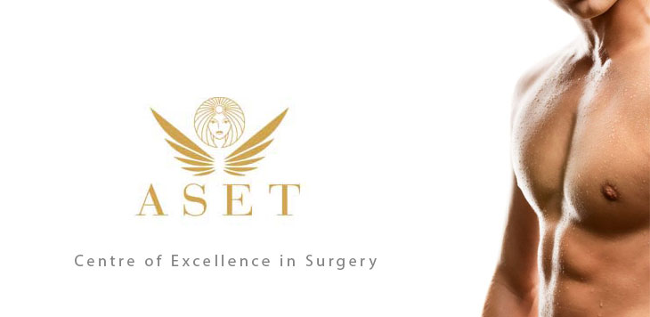male breast reduction surgery gynecomastia performed at Aset Hospital